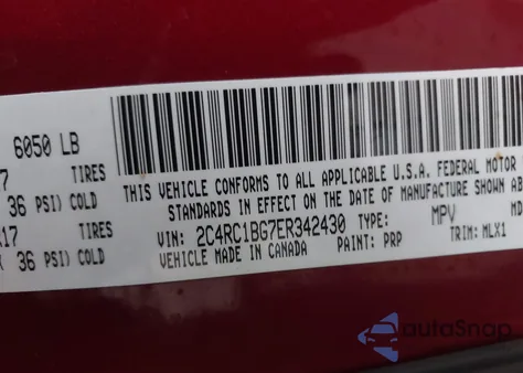 2014 Chrysler Town & Country Touring z USA, uszkodzony, nr VIN 2C4RC1BG7ER342430